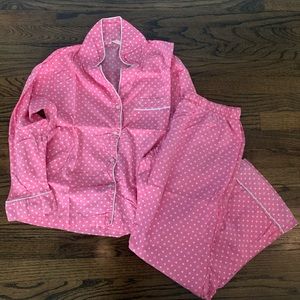 Pink Polka Dot Matching Pajamas Set